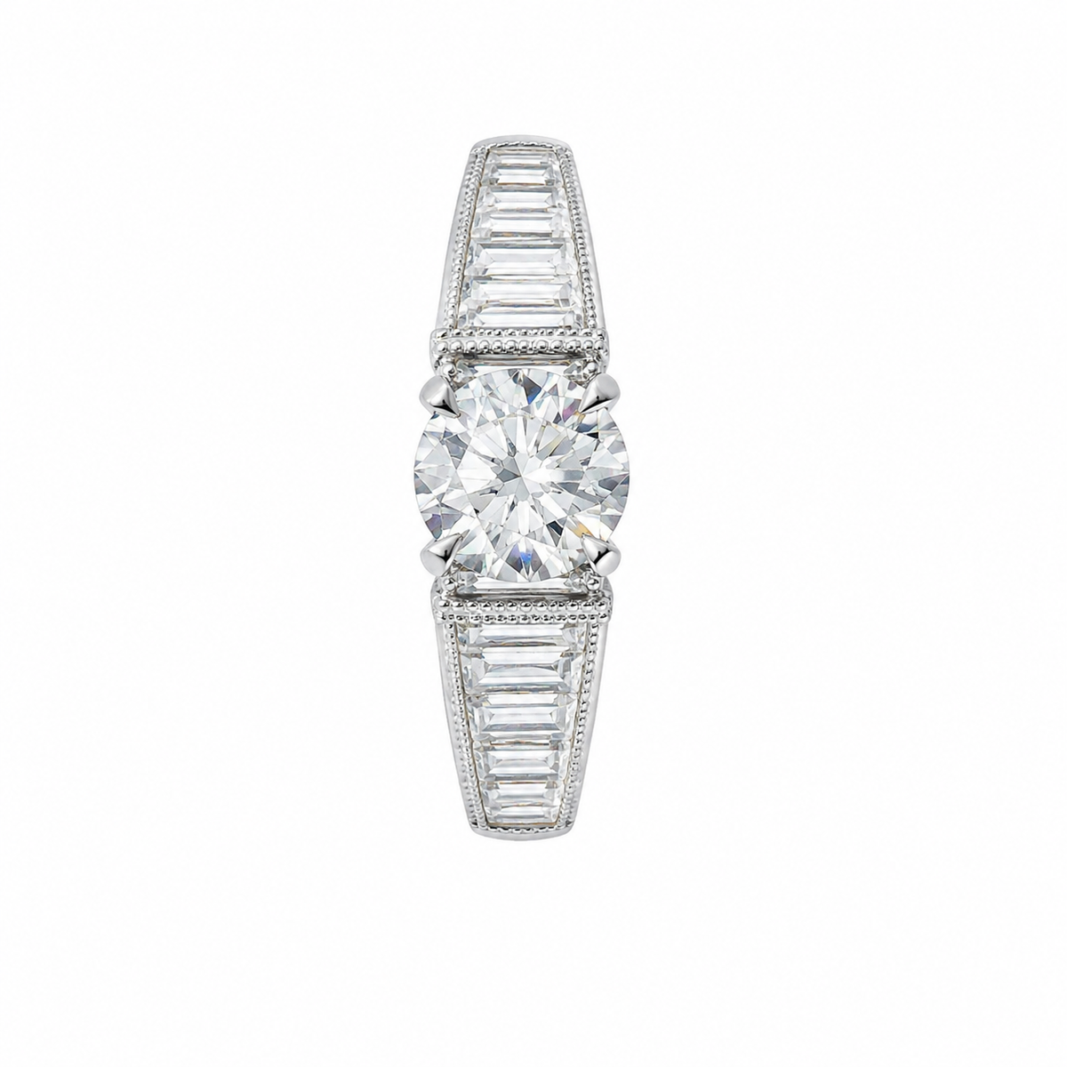 925 silver and moissanite ring illustrating silver jewellery prices in India