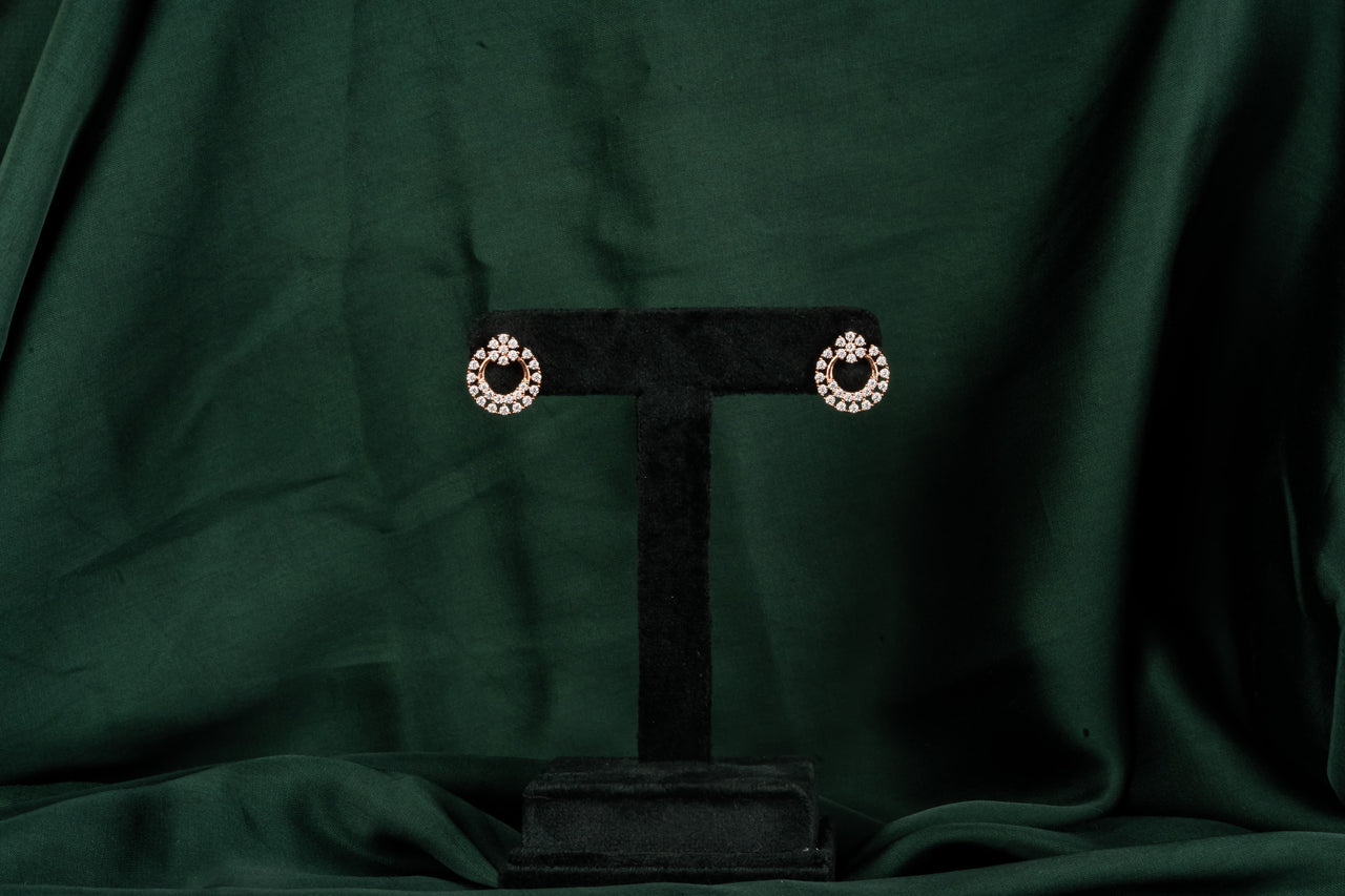 ROSE GOLD WREATH STUD EARRINGS