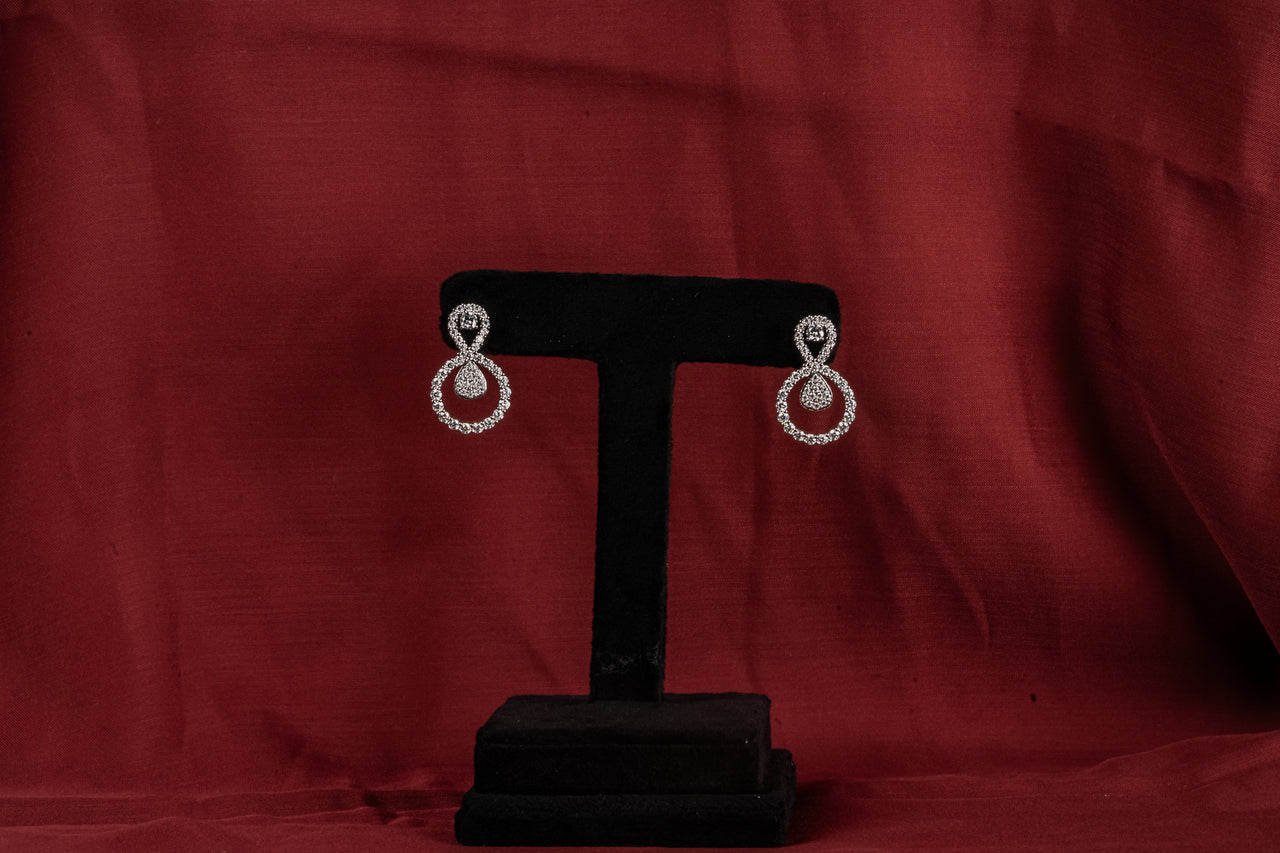 SILVER INFINITY INFINITE DROP EARRINGS