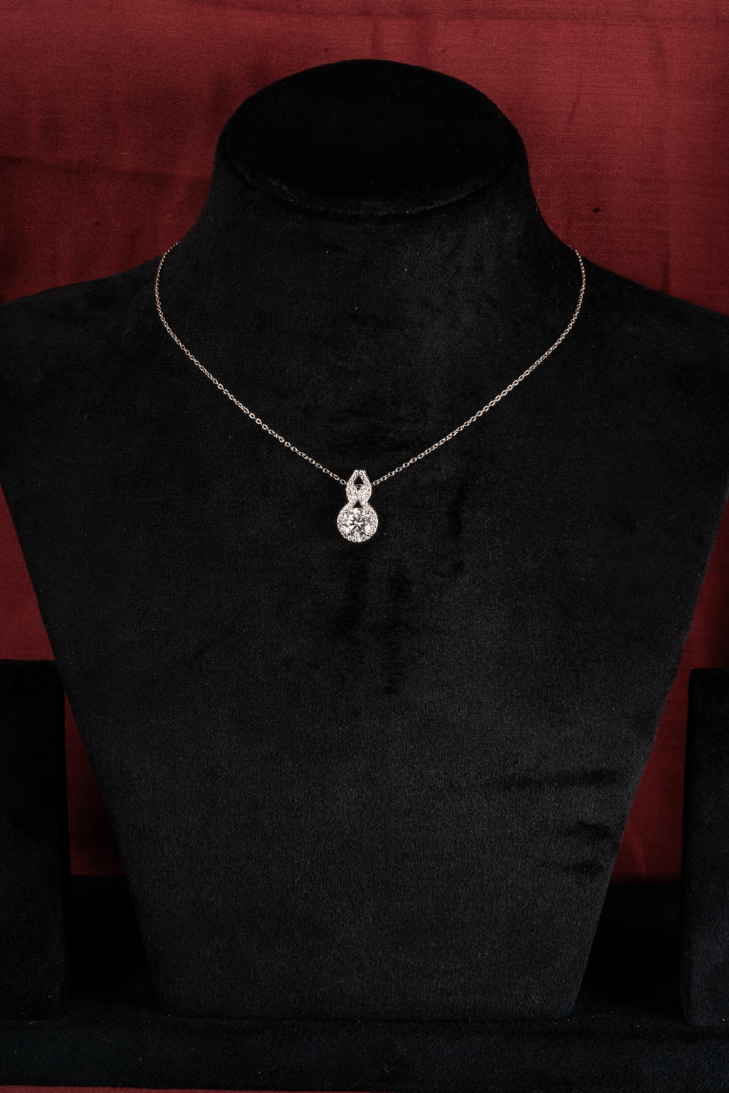 Silver Twinfold Pendant – Sterling Silver Moissanite Pendant – Myraé