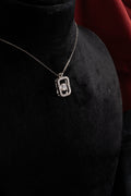 Silver Clear View Pendant – Sterling Silver Moissanite Pendant – Myraé
