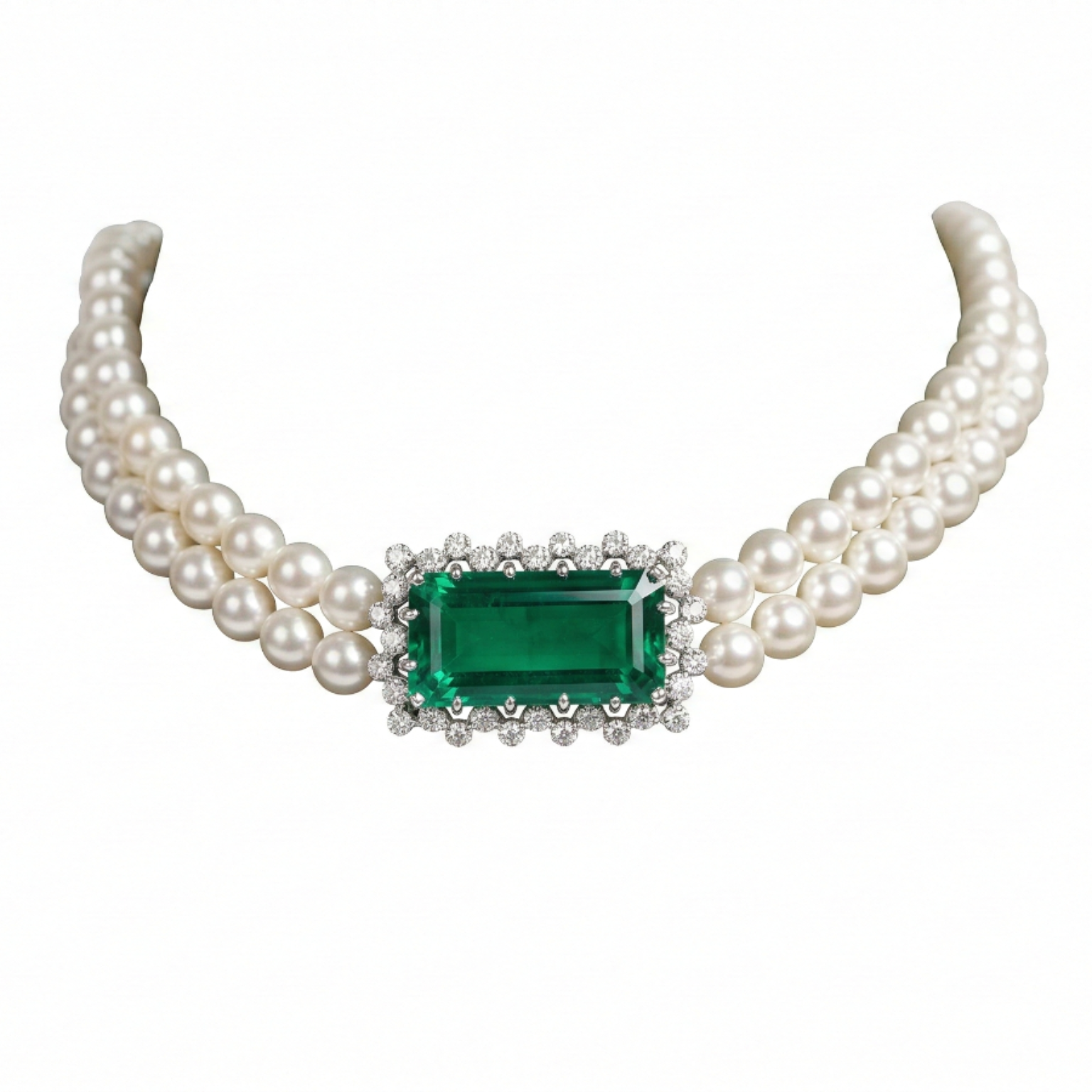 Silver Heirloom Frame Mothi Necklace