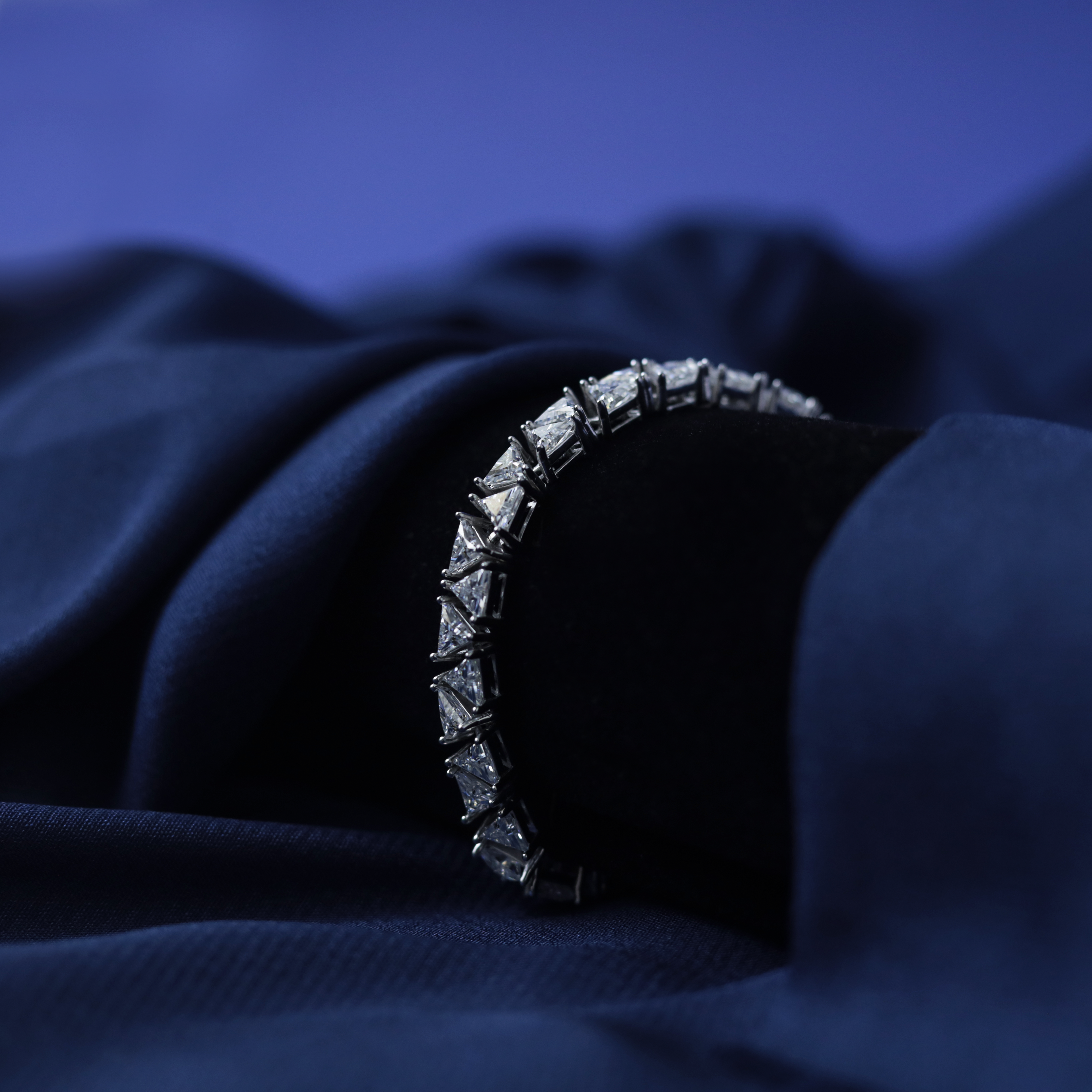 Trillion Legacy Bracelet – Silver Moissanite Tennis Bracelet – Myraé