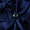 Emerald Solitaire Ring – Silver Emerald Moissanite Solitaire Ring – Myraé