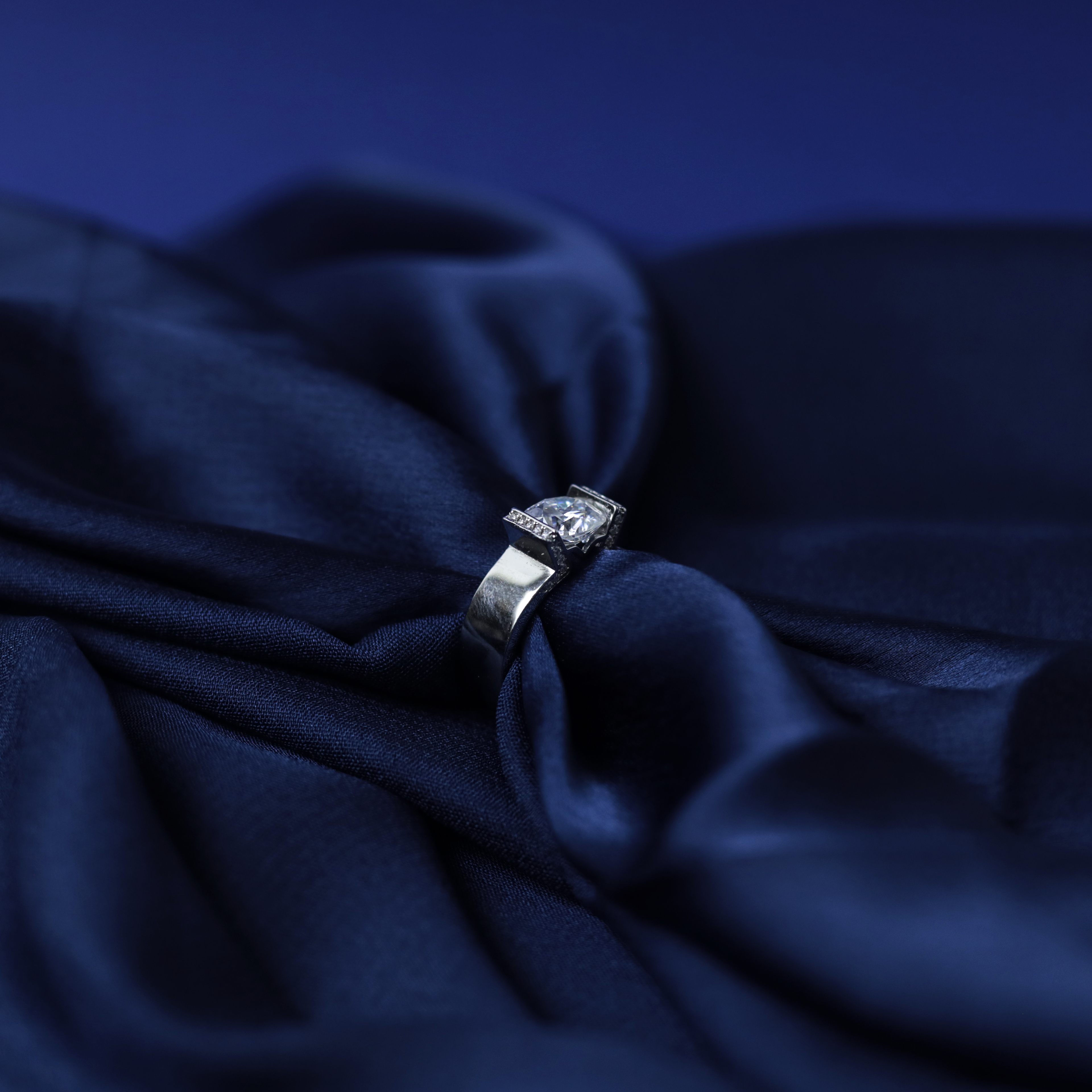 Cathedral Grace Solitaire Ring, side view