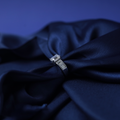 Deco Empress Emerald-Cut Ring – Silver Emerald Moissanite Ring – Myraé