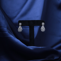 Royal Pear Drop Earrings – Silver Pear Moissanite Drop Earrings – Myraé