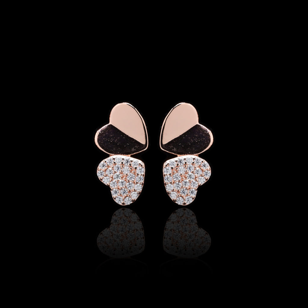 Twin Heart Studs
