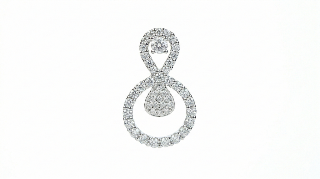 Silver Infinity Drop Earrings – Silver Moissanite Drop Earrings – Myraé