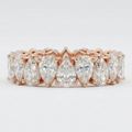 Rose Gold Ember Row Ring – Rose Gold Moissanite Ring – Myraé