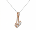 Rose Gold Tied Form Pendant – Rose Gold Moissanite Pendant – Myraé
