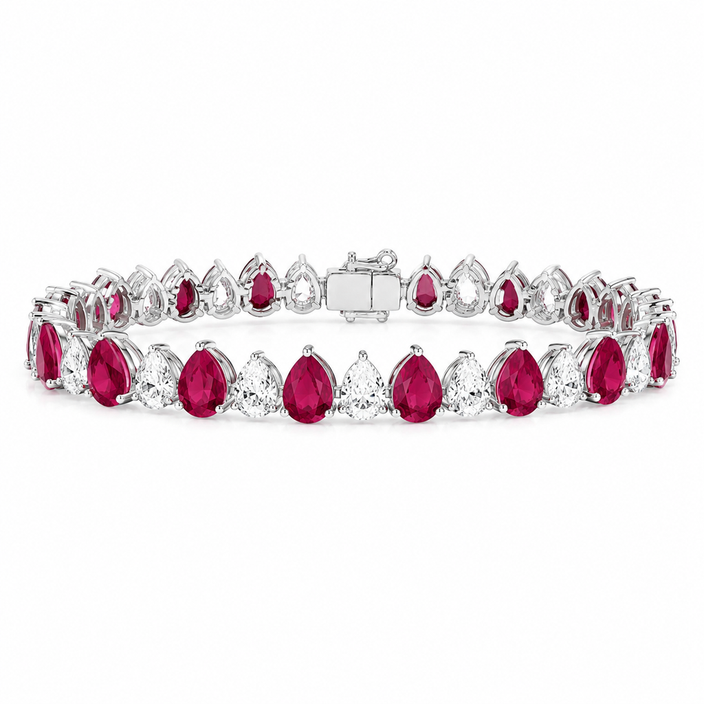 Ruby Teardrop Line Bracelet – Myraé