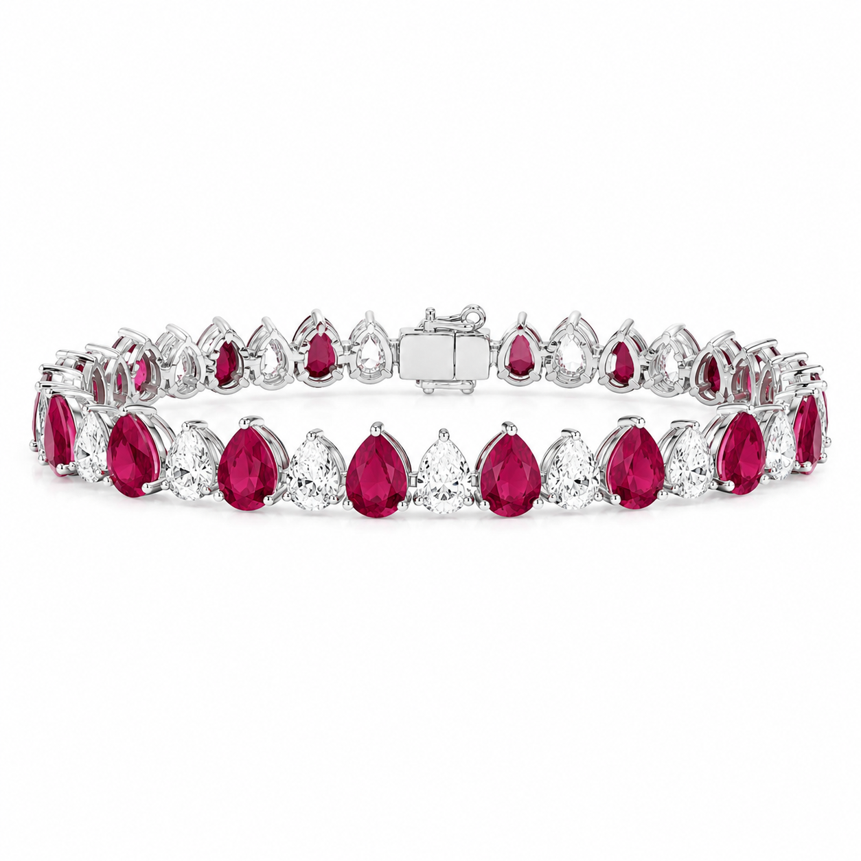 Ruby Teardrop Line Bracelet – Myraé