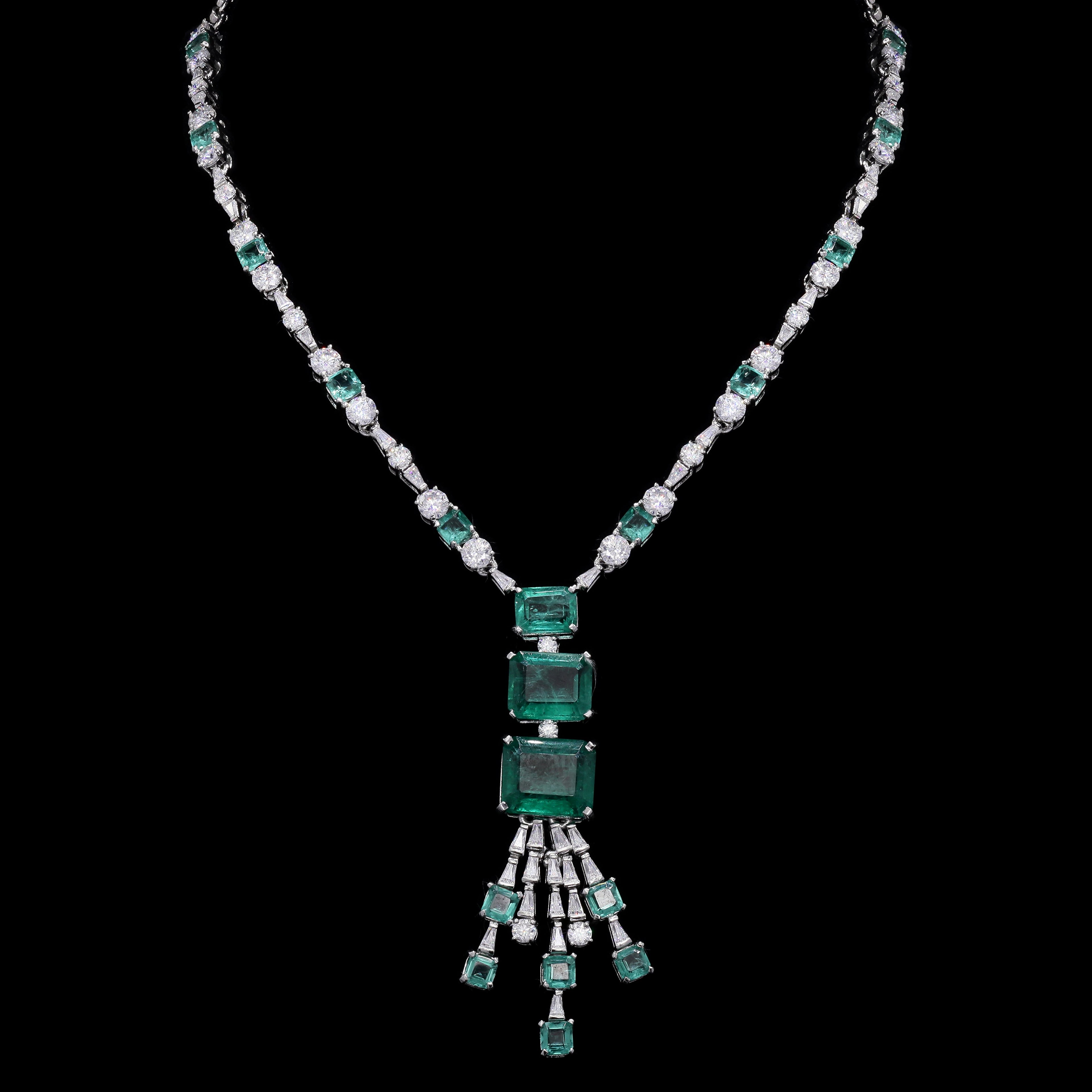Grand Emerald Drop Necklace