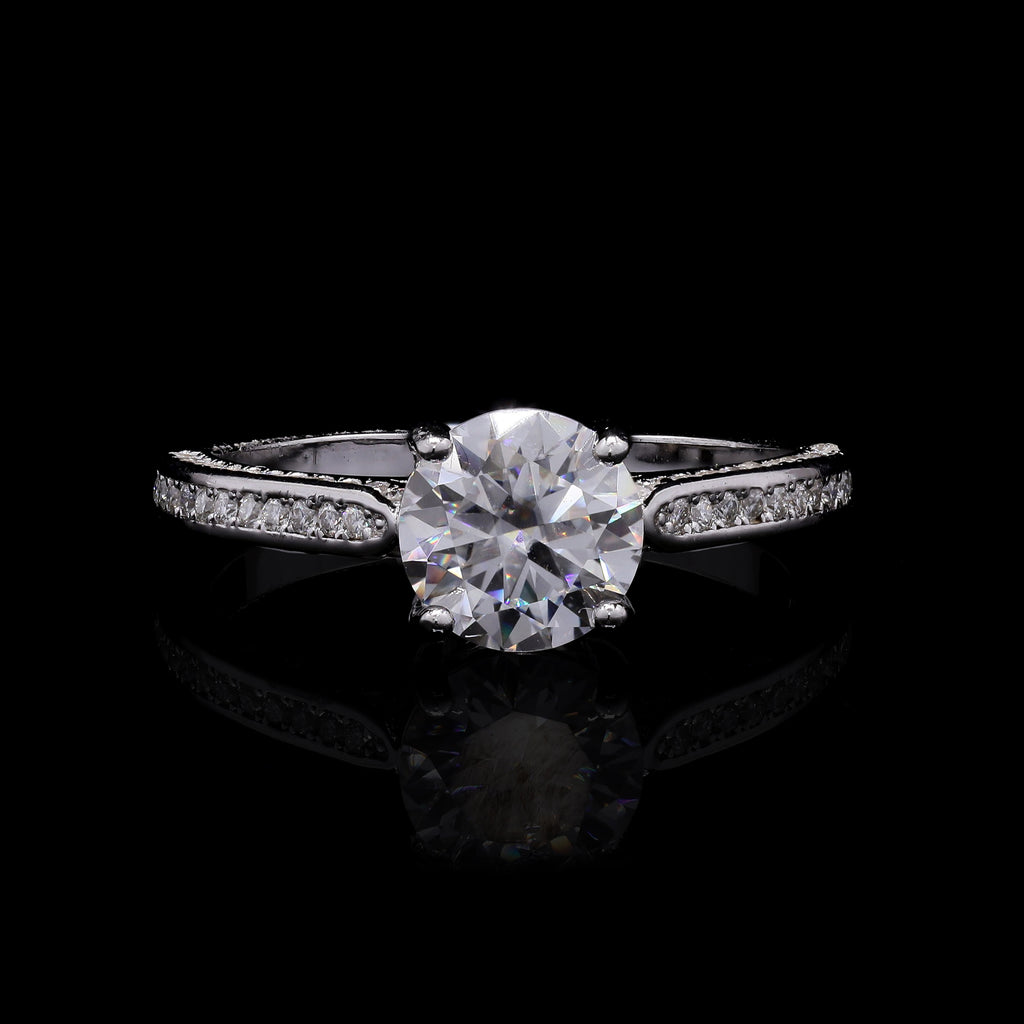 Pillar Solitaire Ring - side