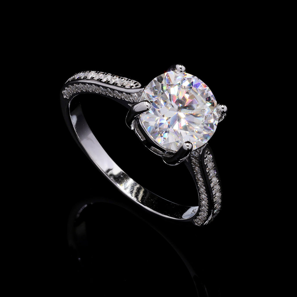 Pillar Solitaire Ring - angle