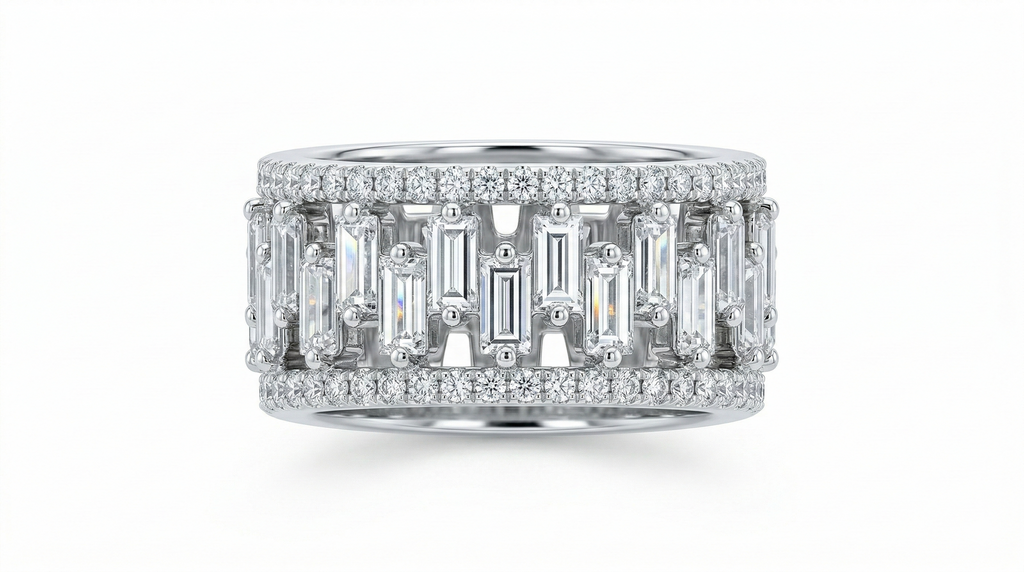 Constellation Pave Ring – Silver Pave Moissanite Ring – Myraé