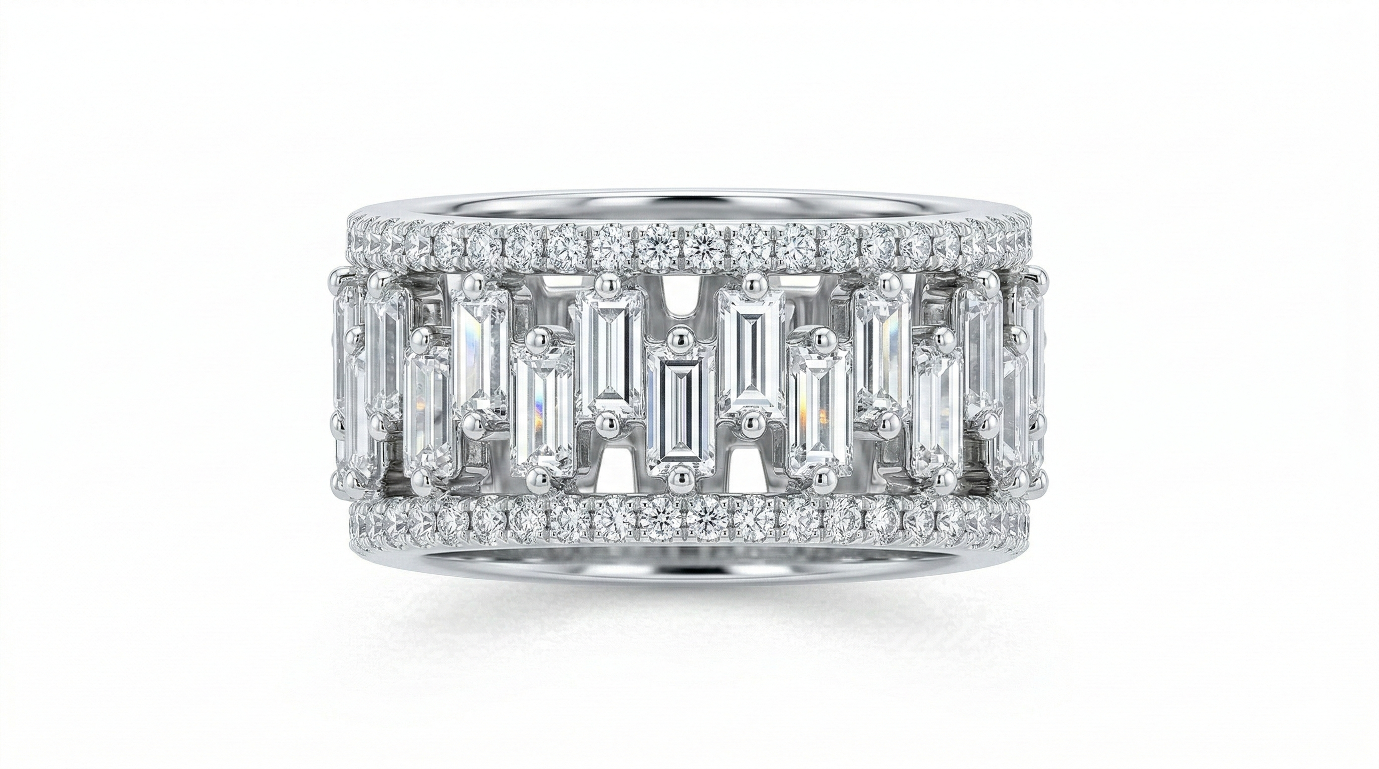 Constellation Pave Ring – Silver Pave Moissanite Ring – Myraé