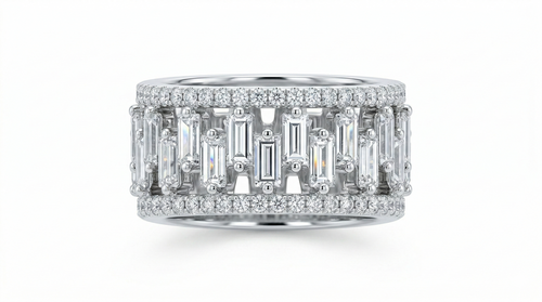 Constellation Pave Ring – Silver Pave Moissanite Ring – Myraé