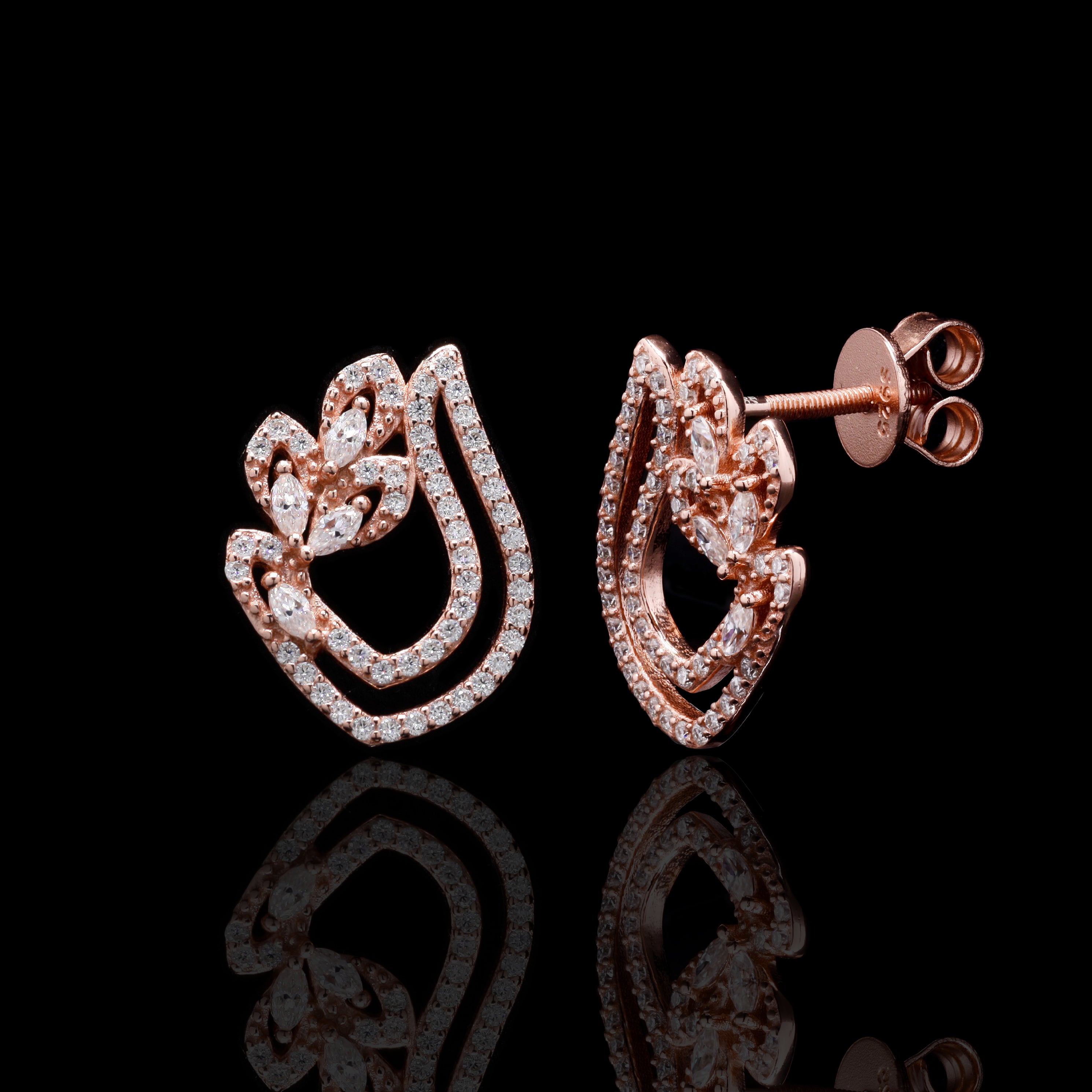 Lotus Wing Earrings angle 2