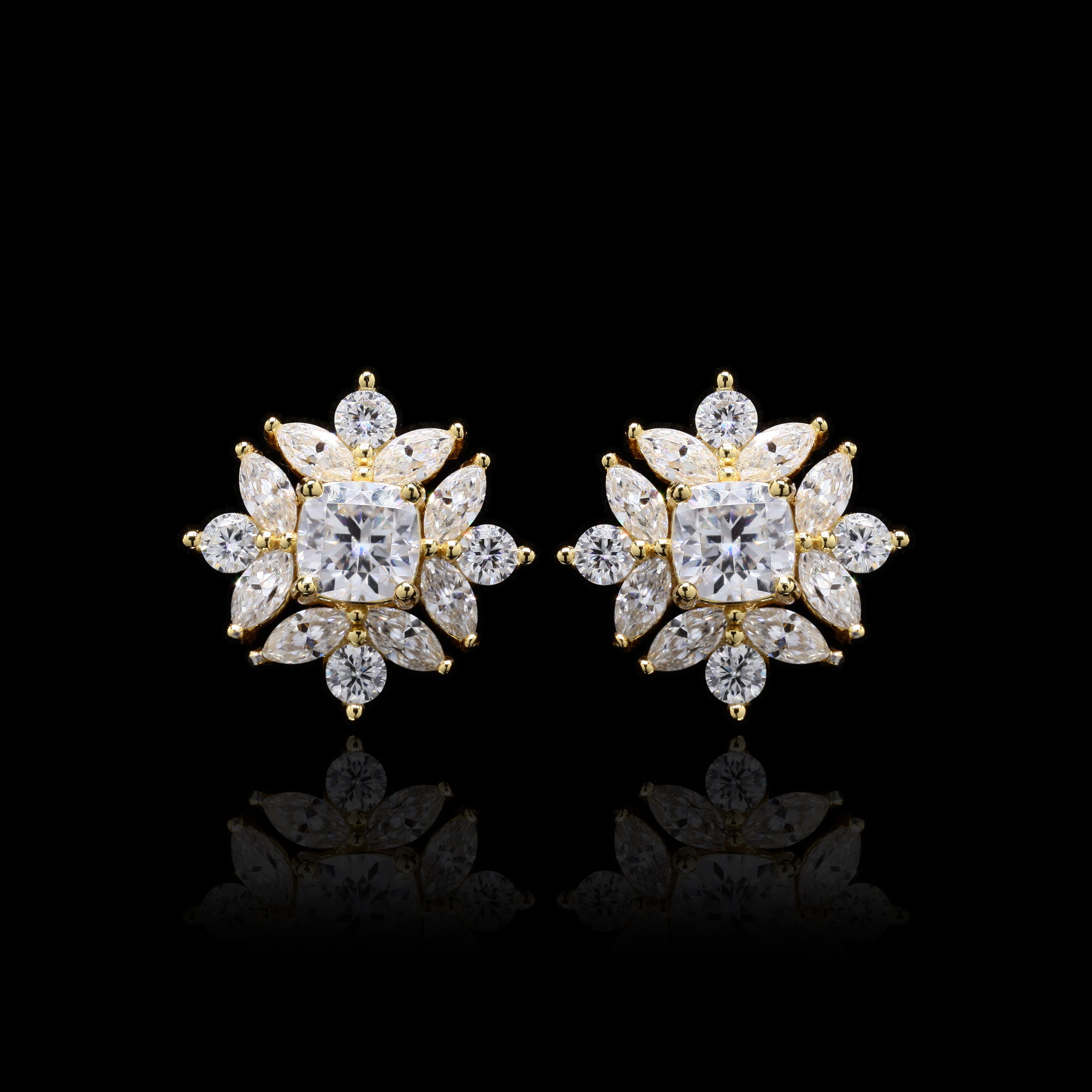 Soleil Cluster Earrings