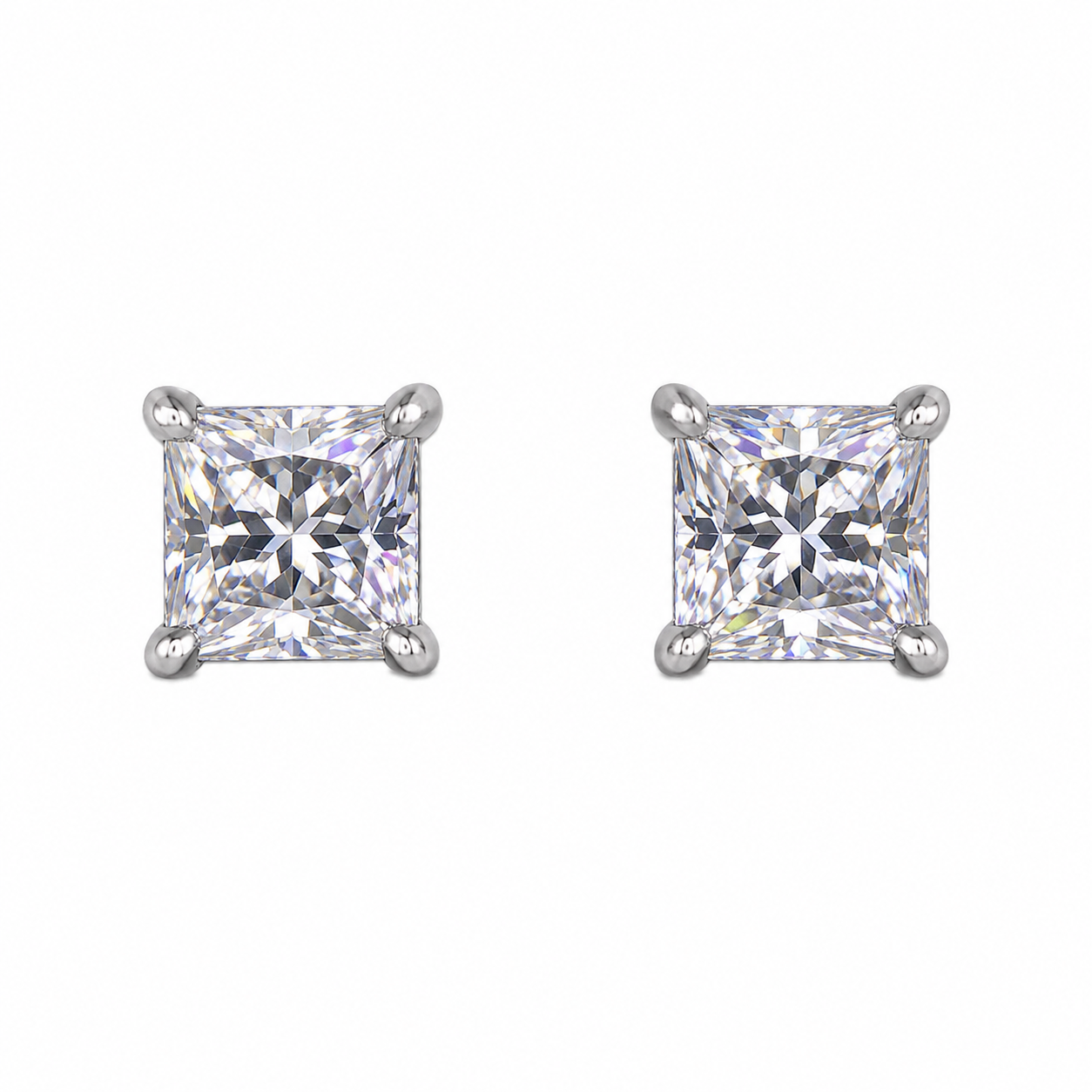 Princess Cut Studs – Myraé