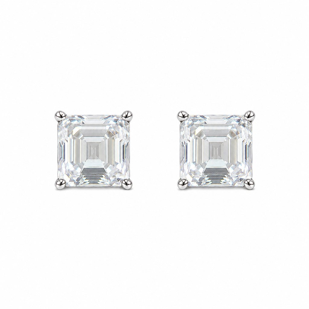 Asscher Cut Studs – Myraé