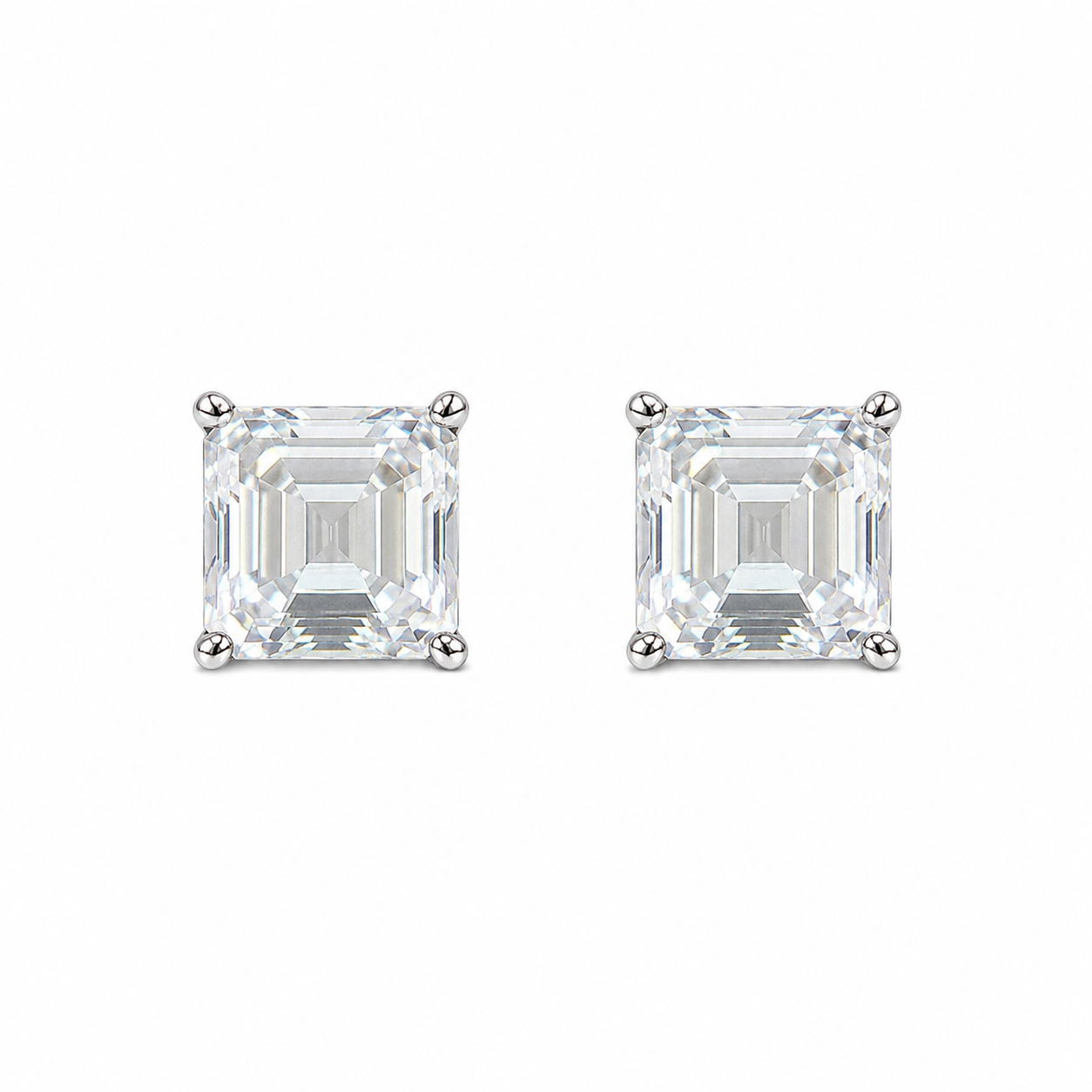 Asscher Cut Studs – Myraé