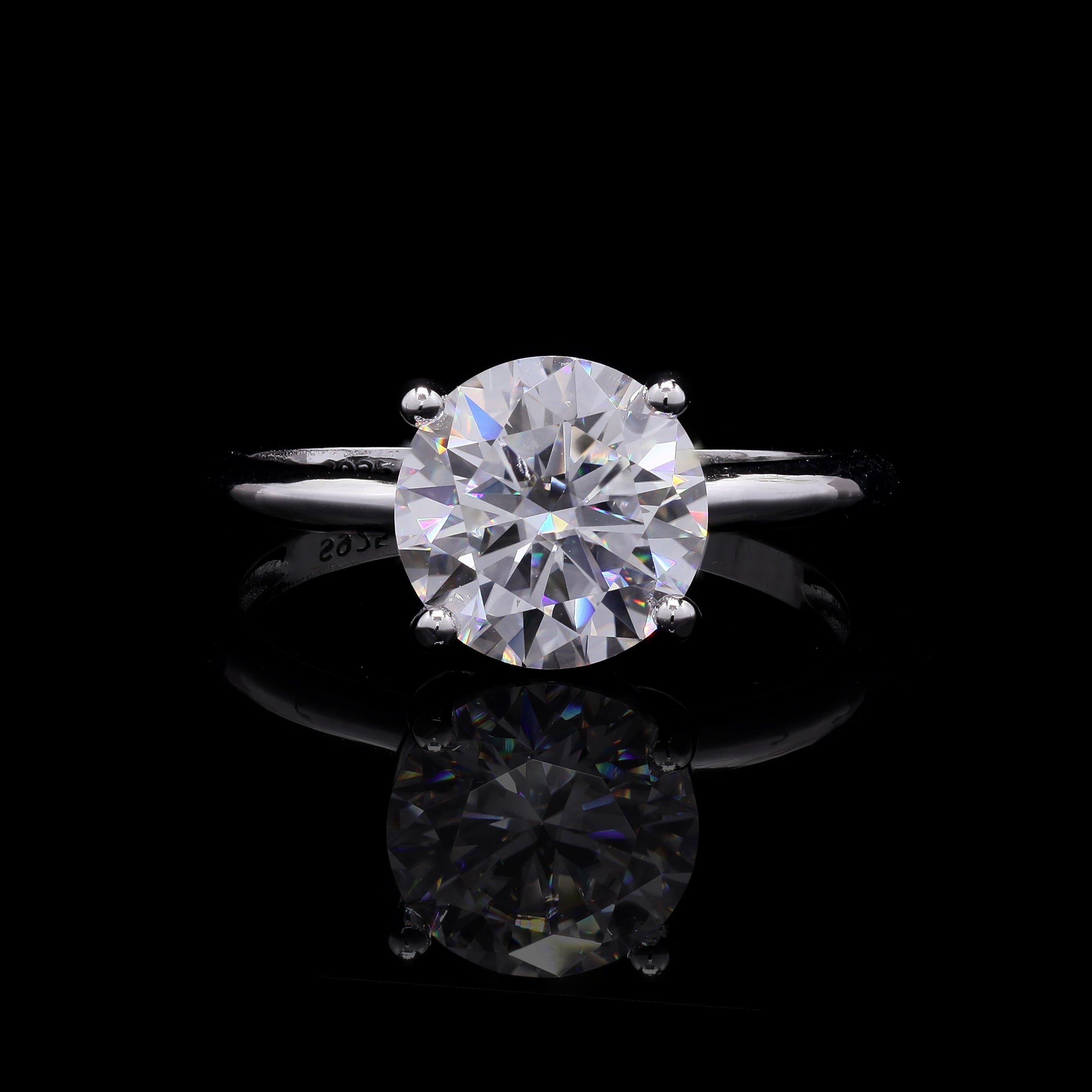 Split Shank Solitaire Ring angle 2