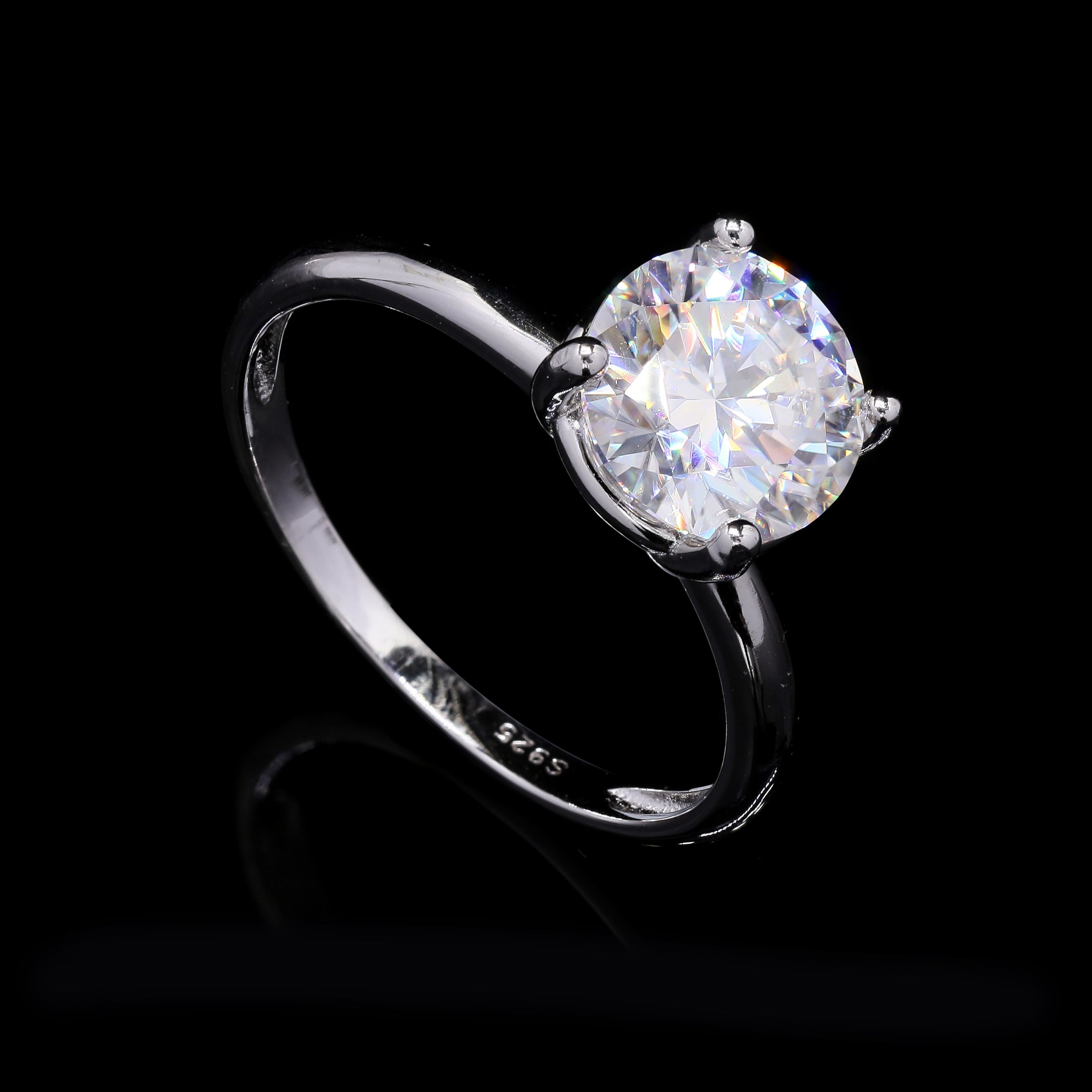 Split Shank Solitaire Ring angle 3