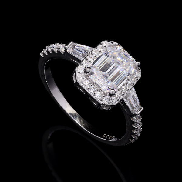 Baguette Halo ring photographed for Raksha Bandhan gifting