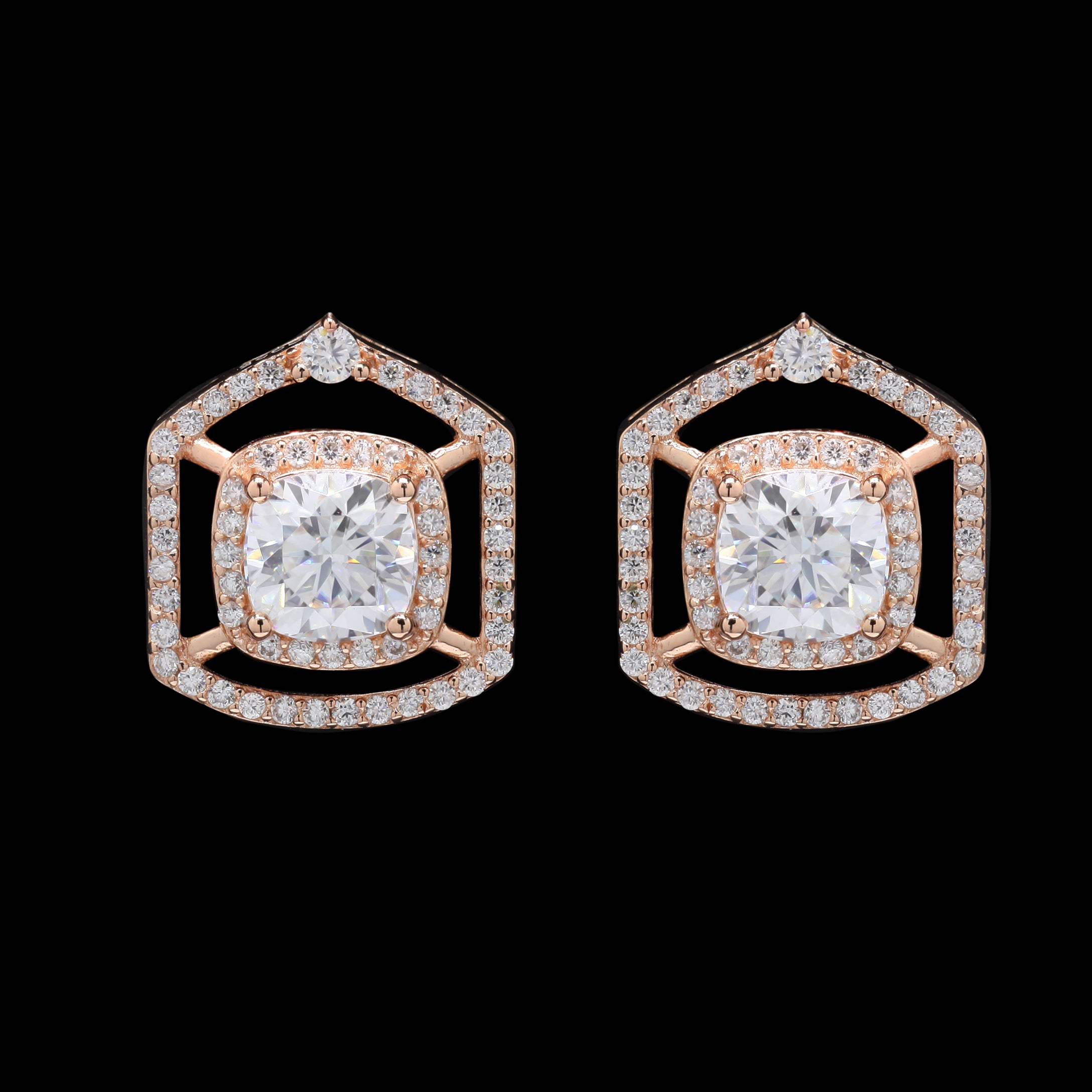 Hexagon Frame Earrings