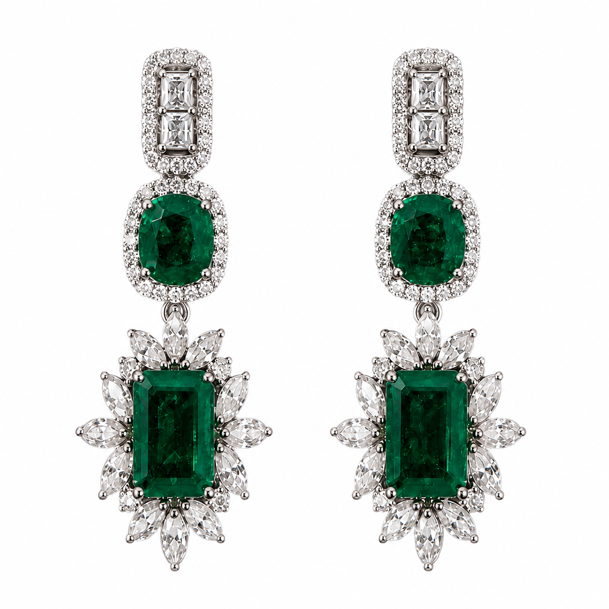 Grand Emerald Drop Earrings – Myraé