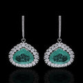 Emerald Geode Drop Earrings