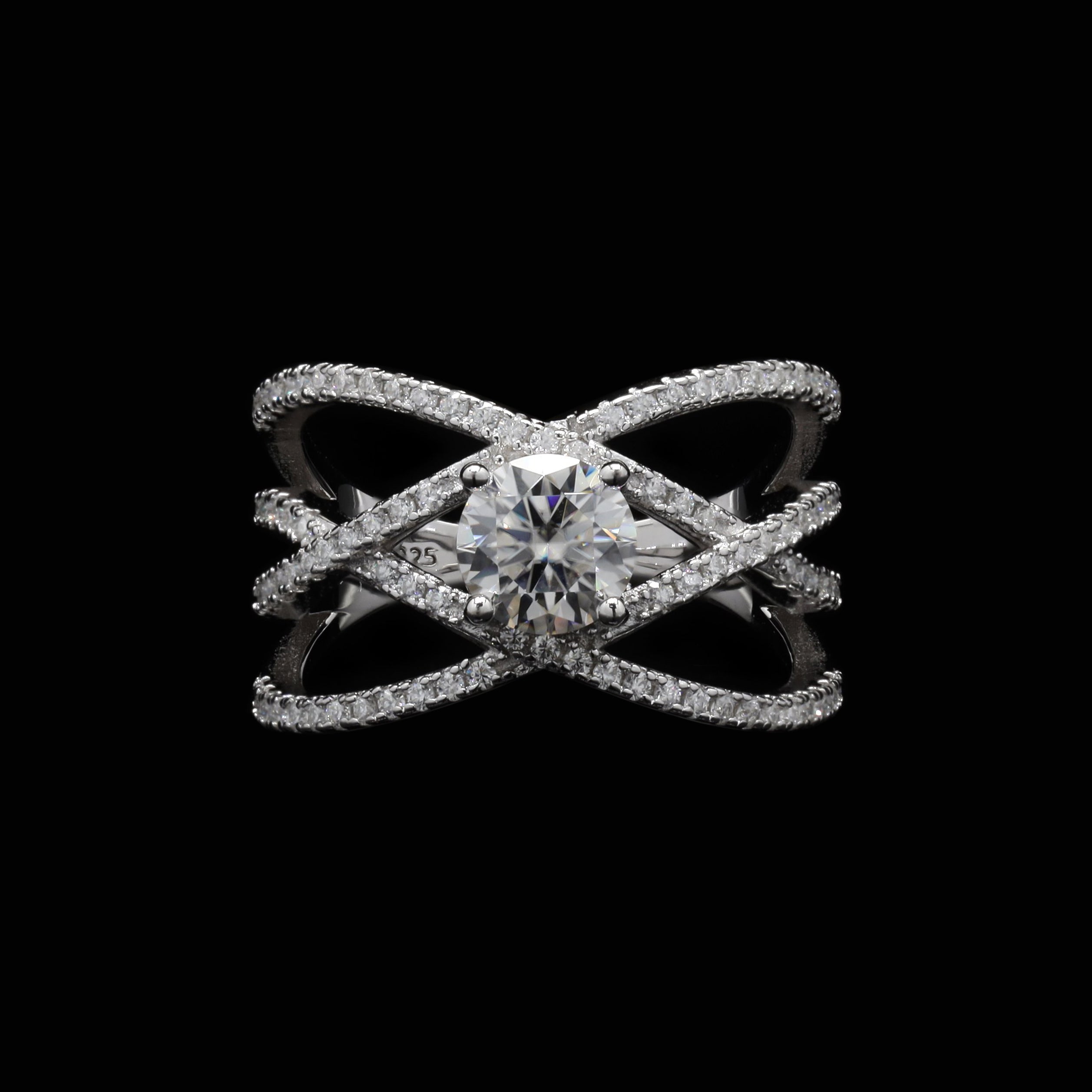 Intersect Solitaire Ring