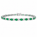 Emerald Teardrop Line Bracelet – Myraé