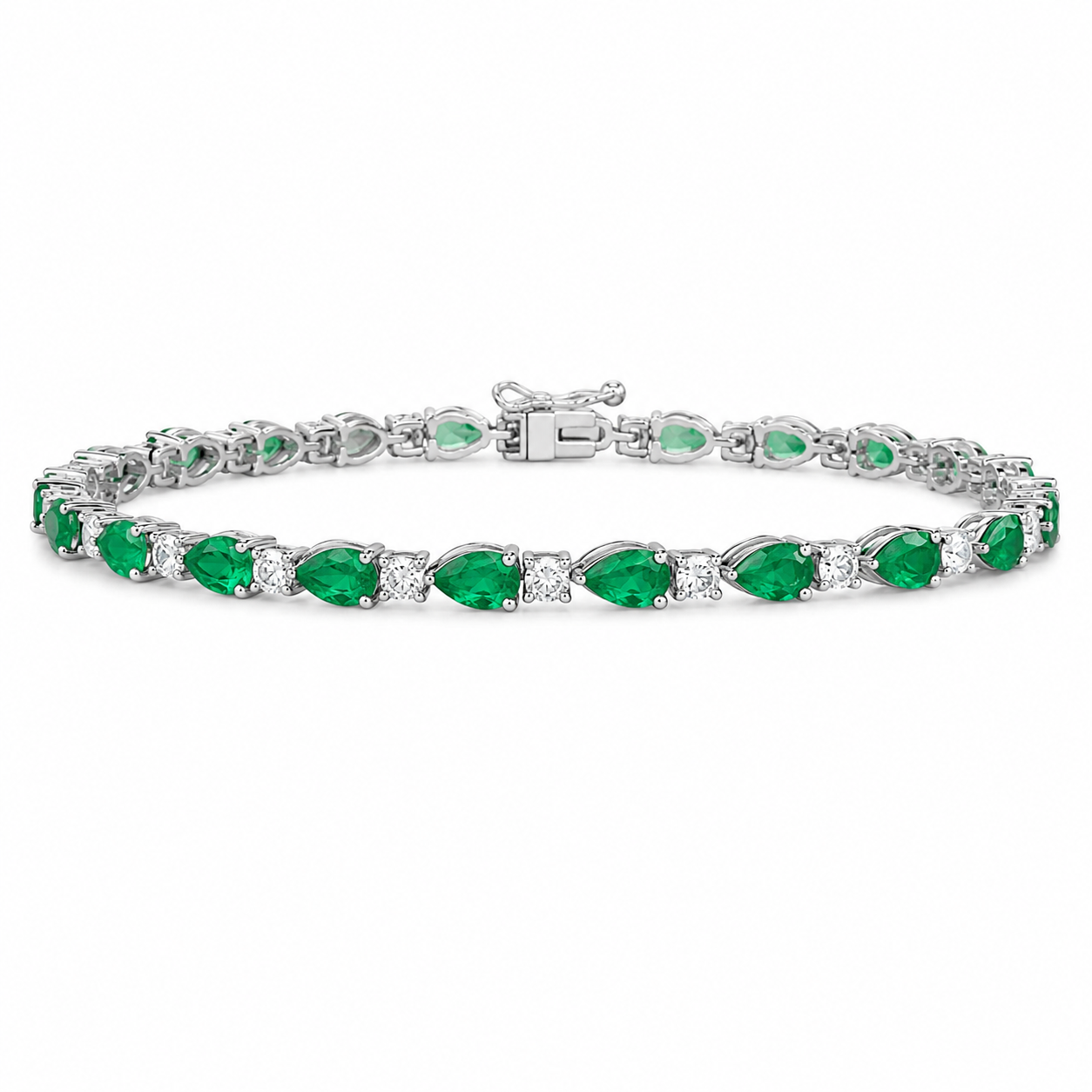 Emerald Teardrop Line Bracelet – Myraé
