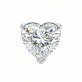 Heart's Promise Studs – Silver Moissanite Stud Earrings – Myraé