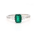 Emerald Three Stone Ring