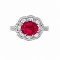 Ruby Halo Statement Ring – Myraé