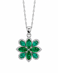 Emerald Petal Cluster Pendant – Myraé