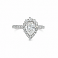 Pear Halo Ring