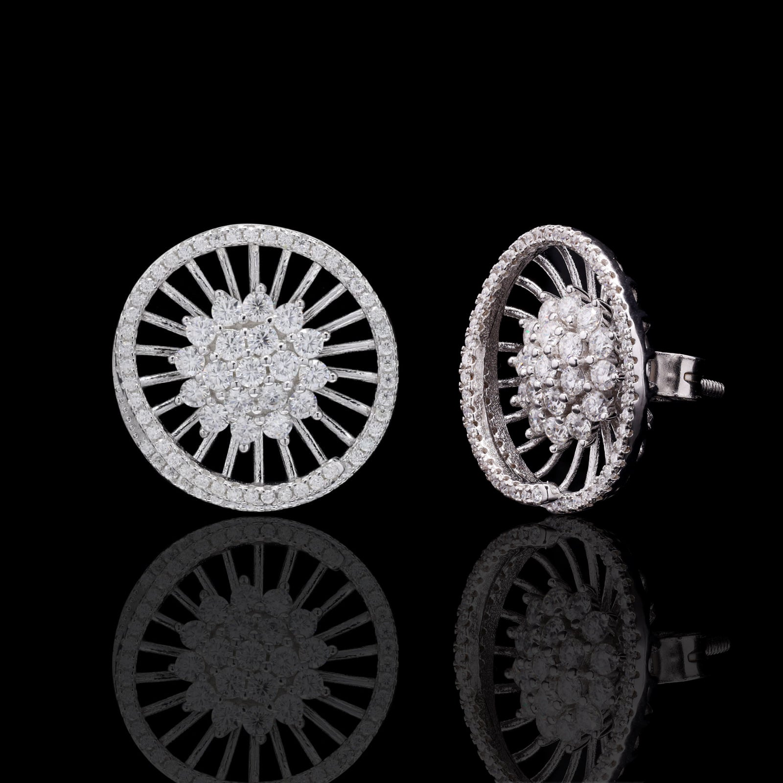 Spoke Disc Earrings