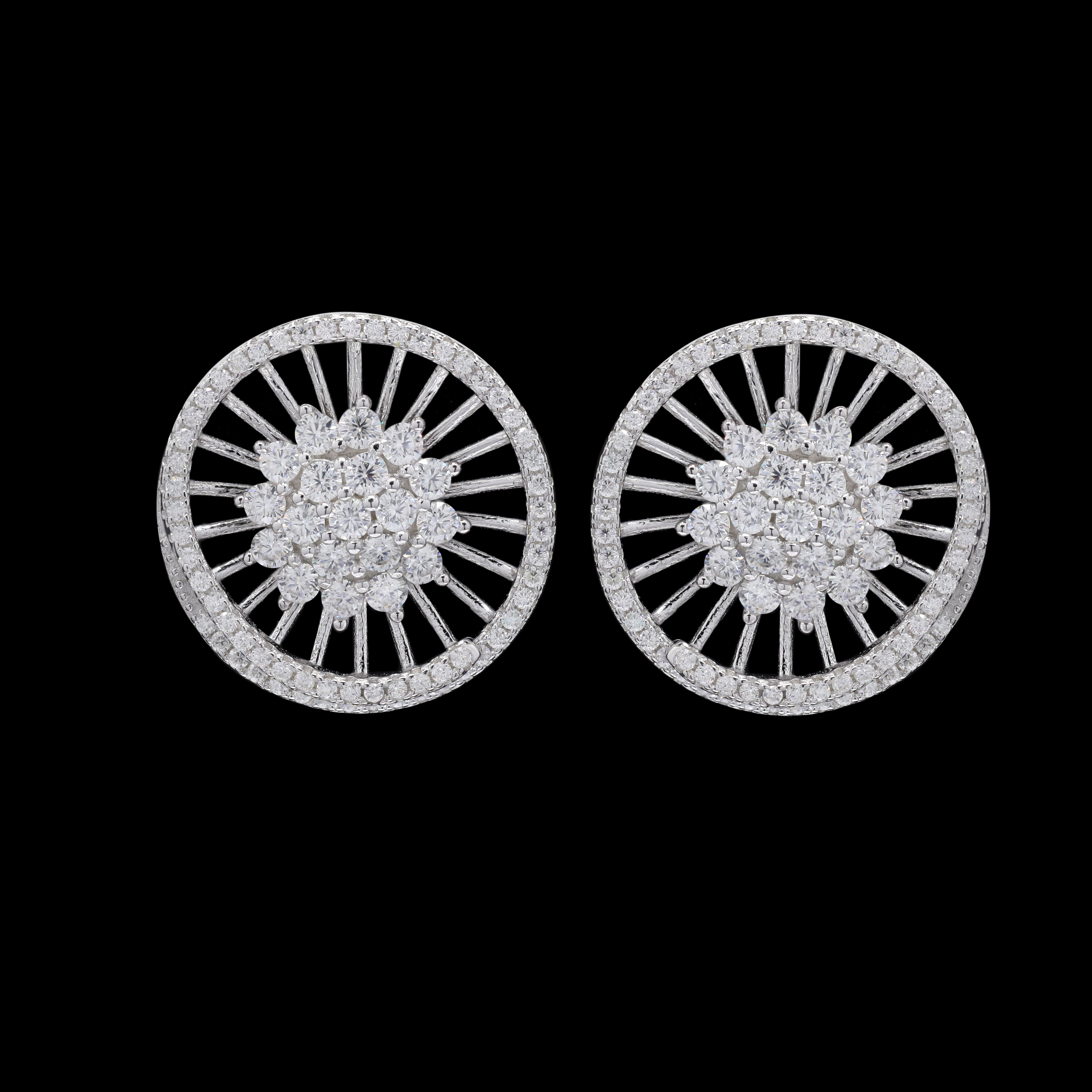 Spoke Disc Earrings