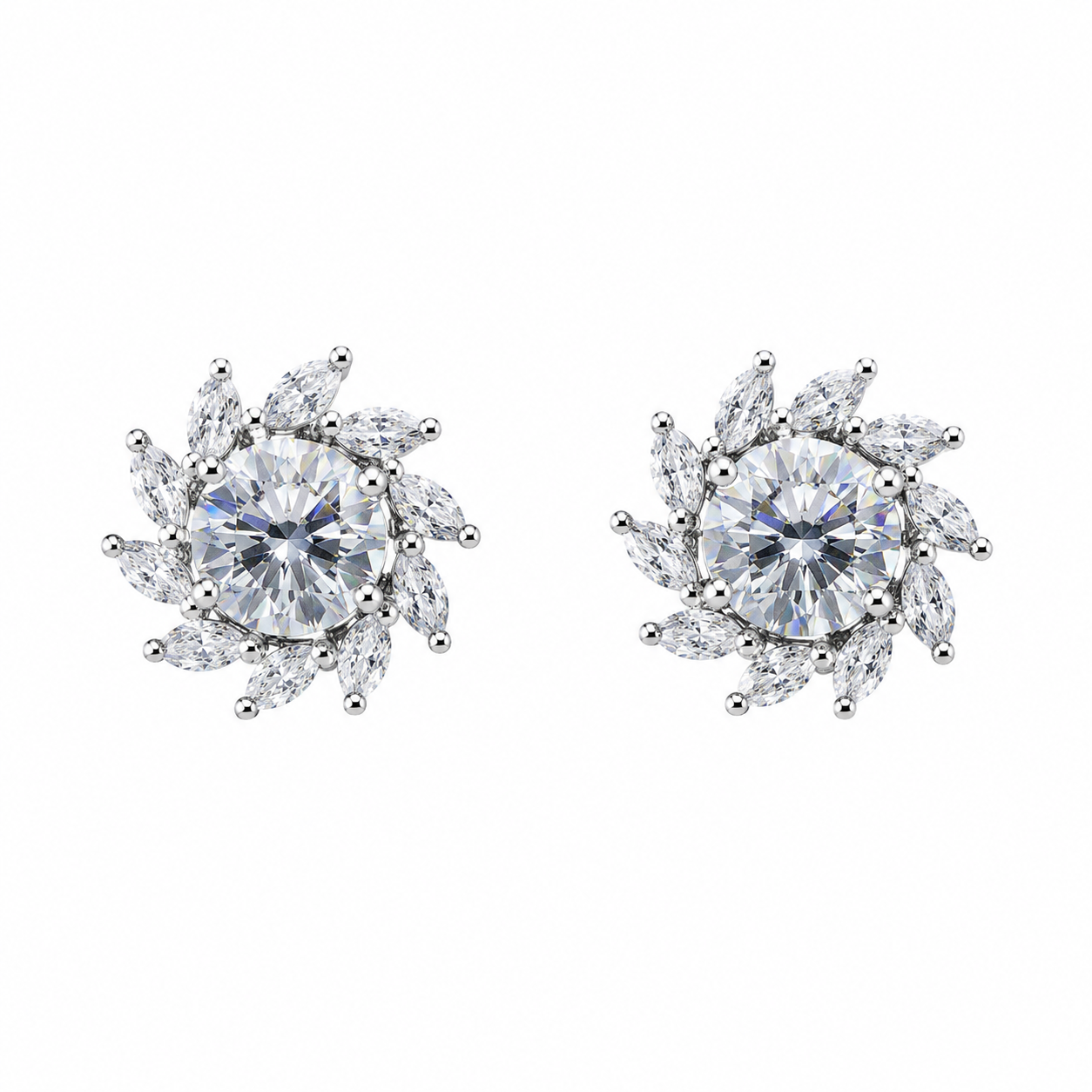 Marquise Sunburst Studs