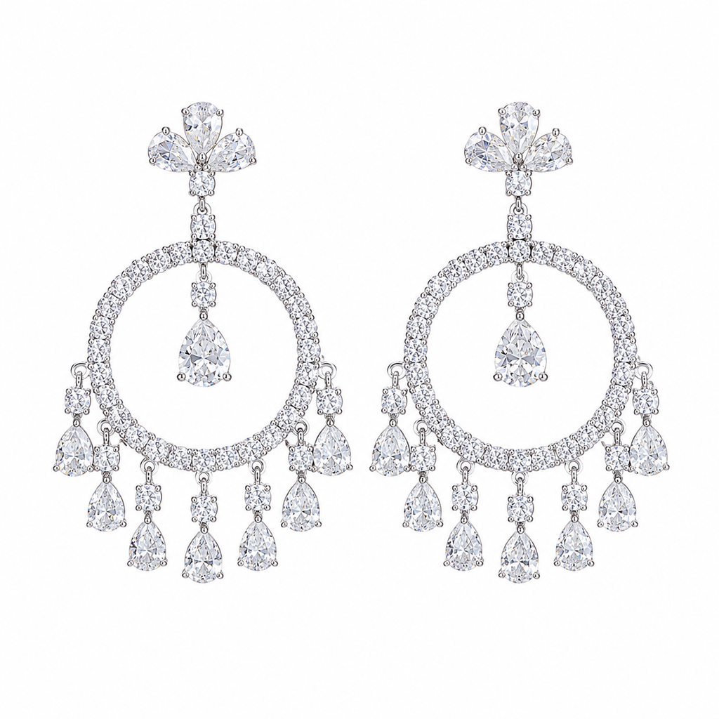 Radiant Fringe Hoop Earrings
