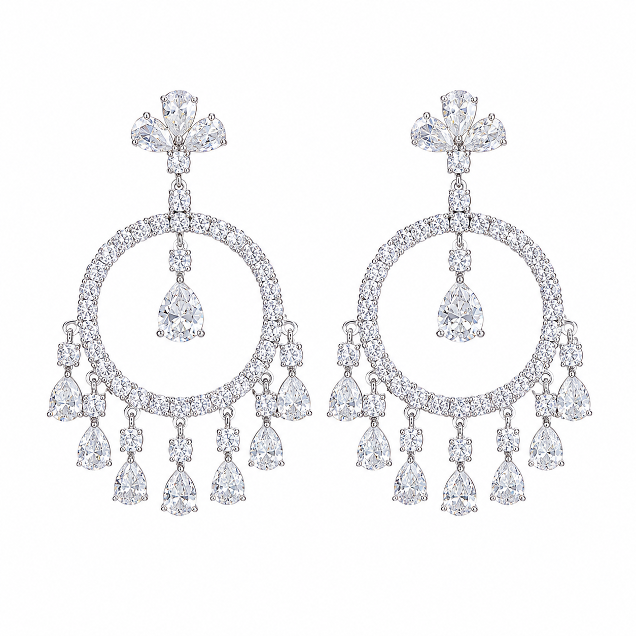 Radiant Fringe Hoop Earrings