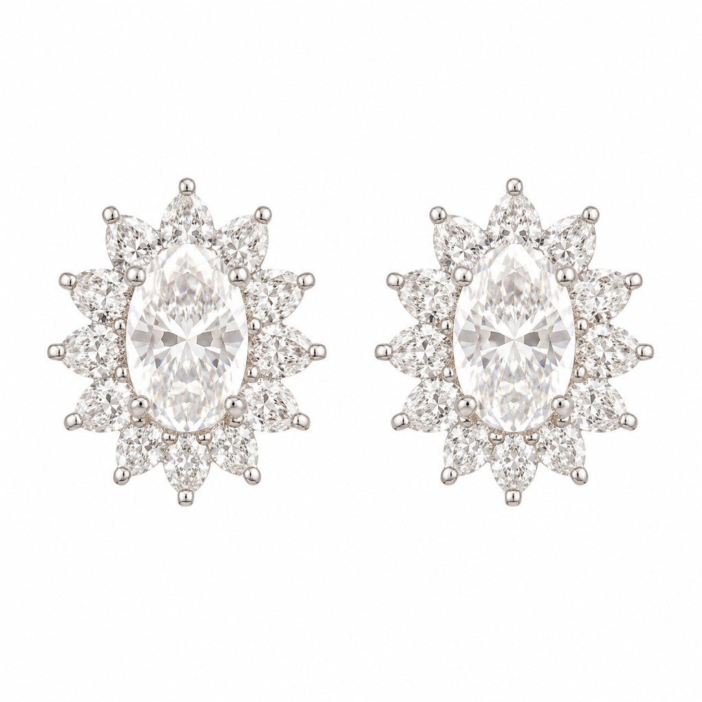 Marquise Starburst Studs
