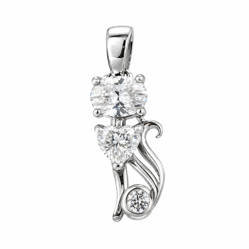 Heart and Round Cluster Pendant – Myraé