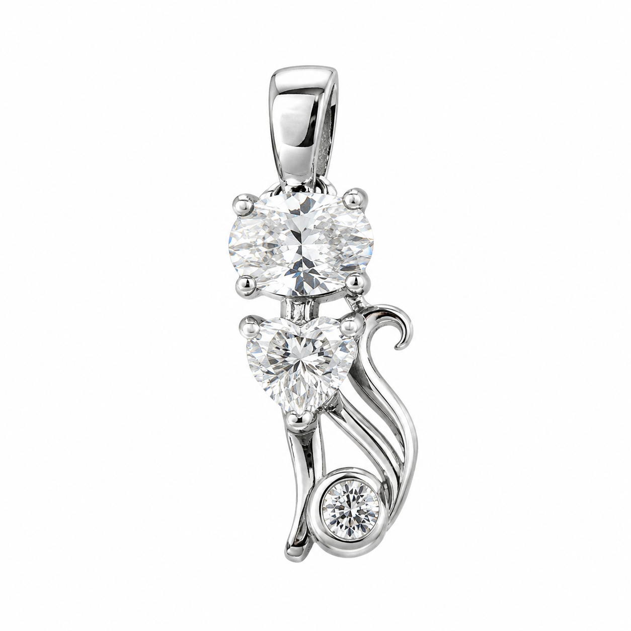 Swirl Heart Duet Pendant